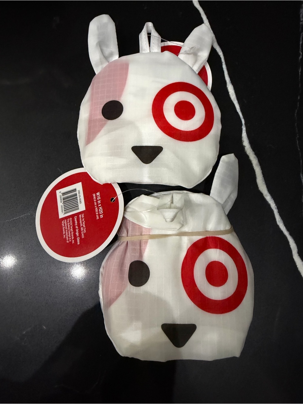 Target Bullseye Dog Reusable Shopping Bag Set of 2